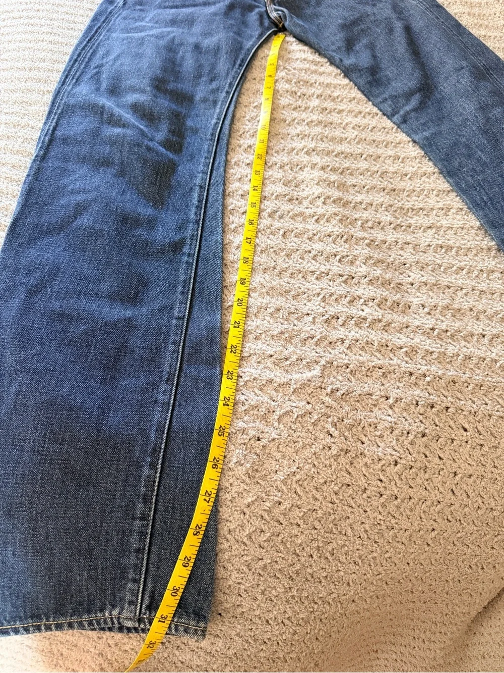 Vintage Levi’s redline selvedge, Big E, from the early 2000s. Made in Japan